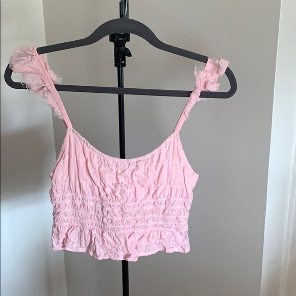 Pink Ruffle Crop Top - Picture 5 of 6